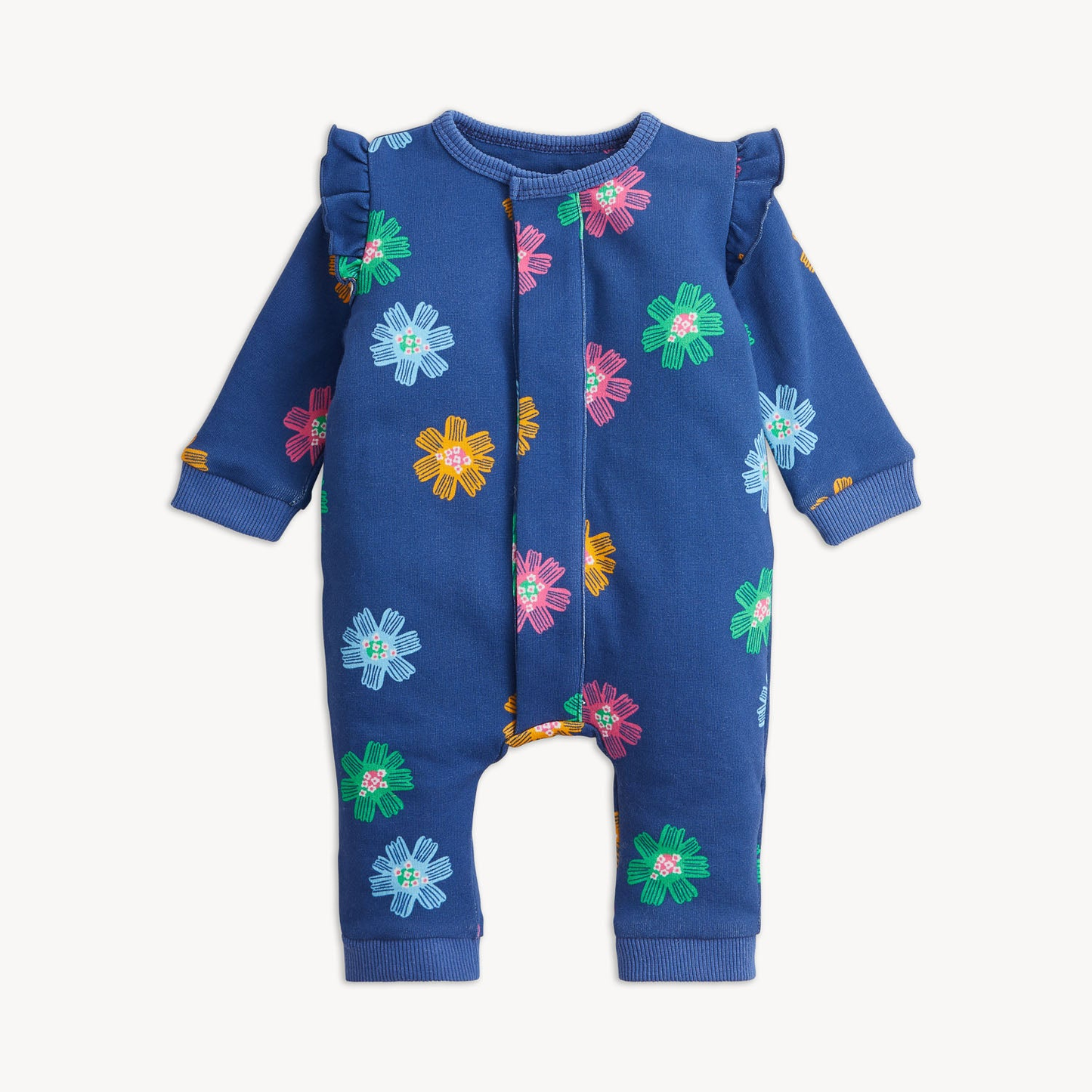 Magnetic Romper - Navy Floral French Terry