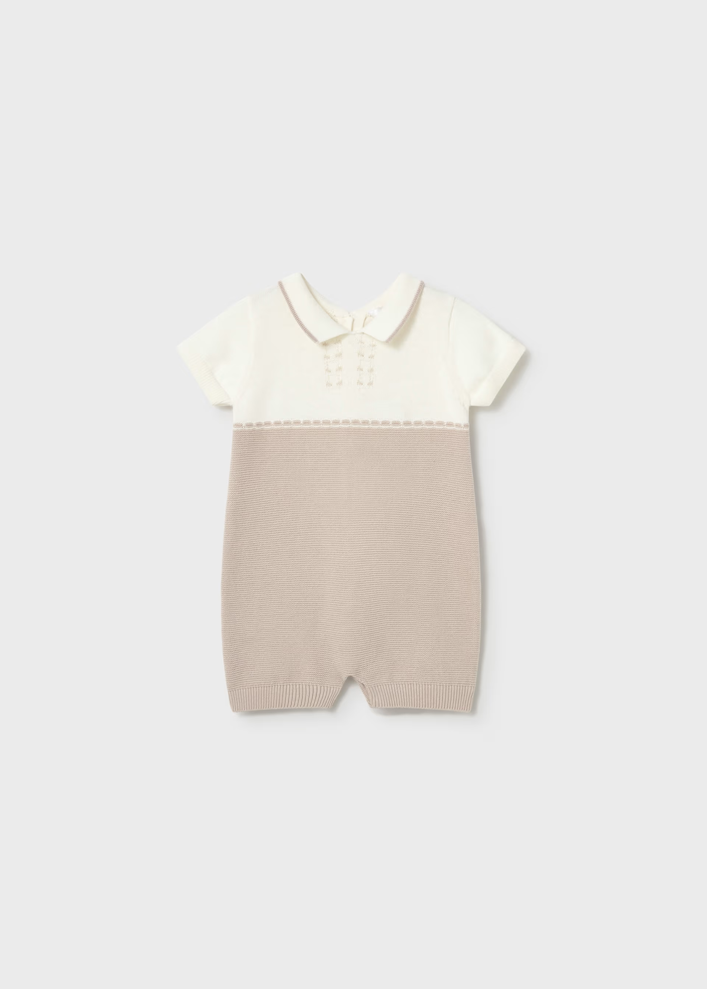 Newborn Boy Romper - Tan