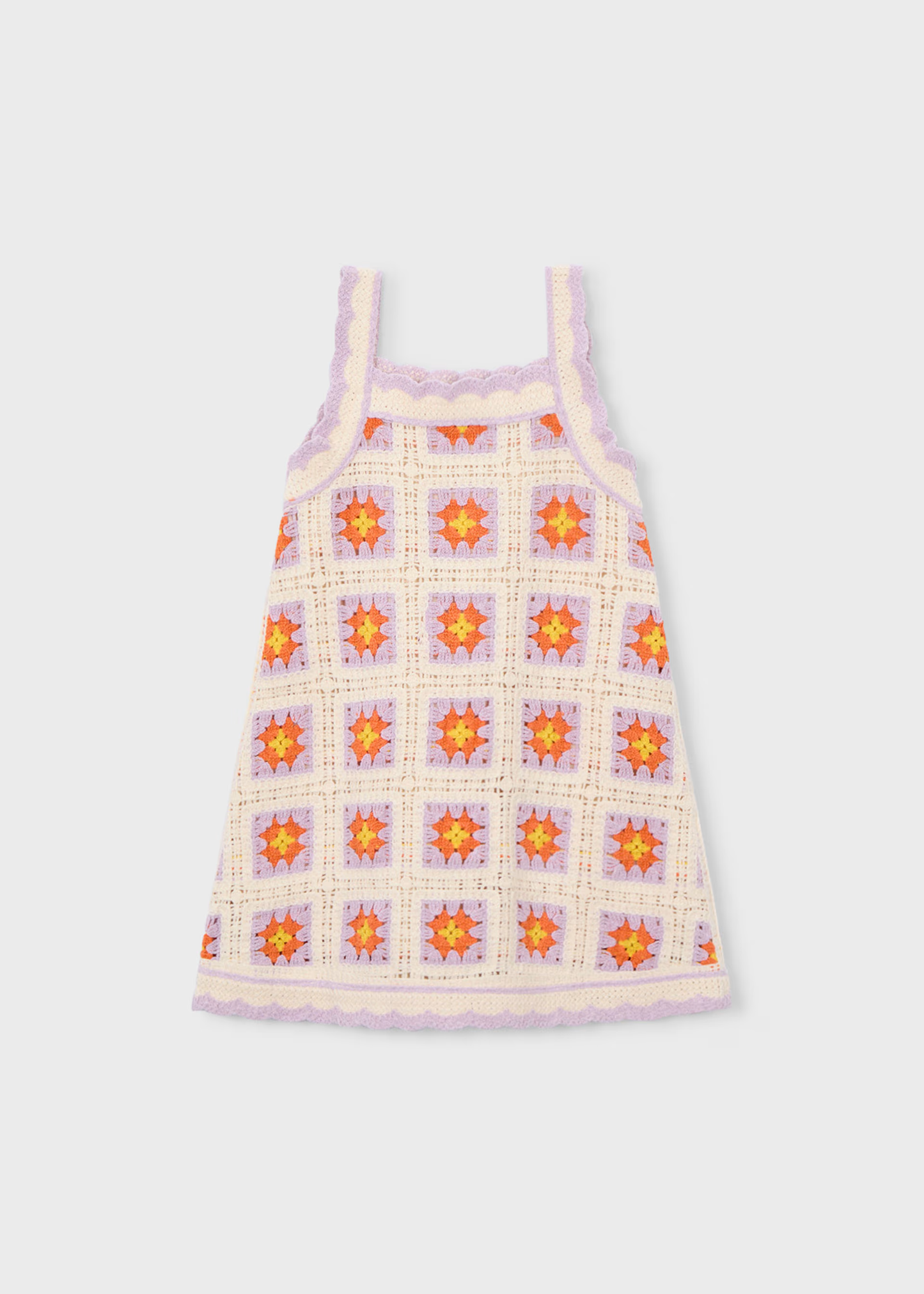 Girl Crochet Dress - Bone