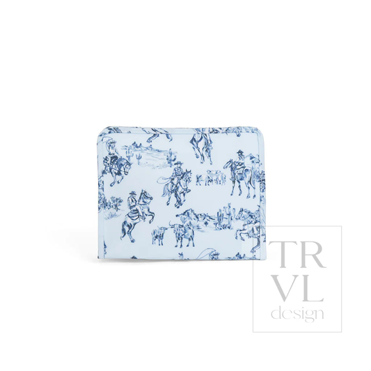 Roadie Large Zip Pouch - Cowboy Toile