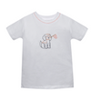 Hound Dog with Flag Orange/White T-Shirt