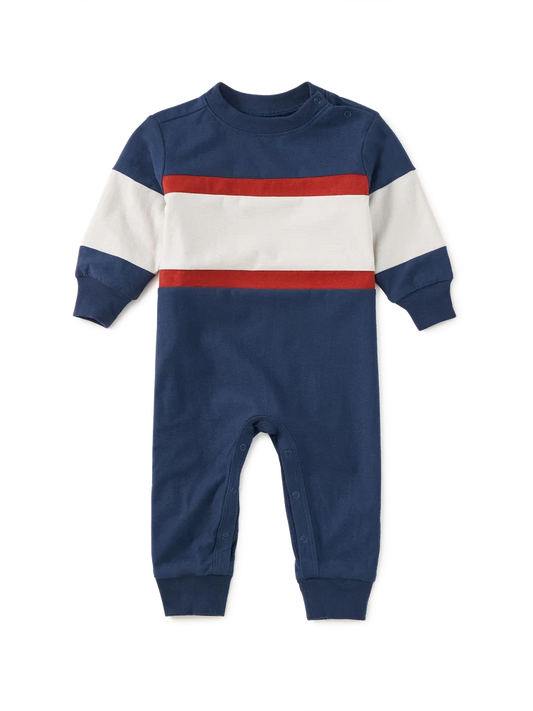Colorblock Rugby Baby Romper