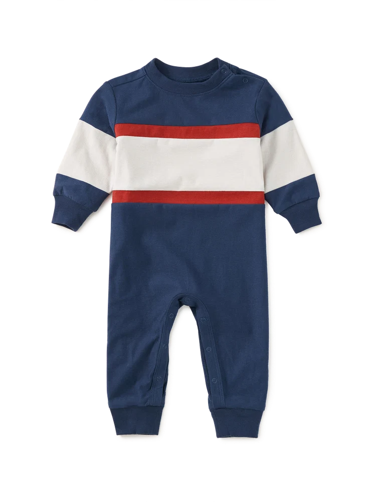 Colorblock Rugby Baby Romper