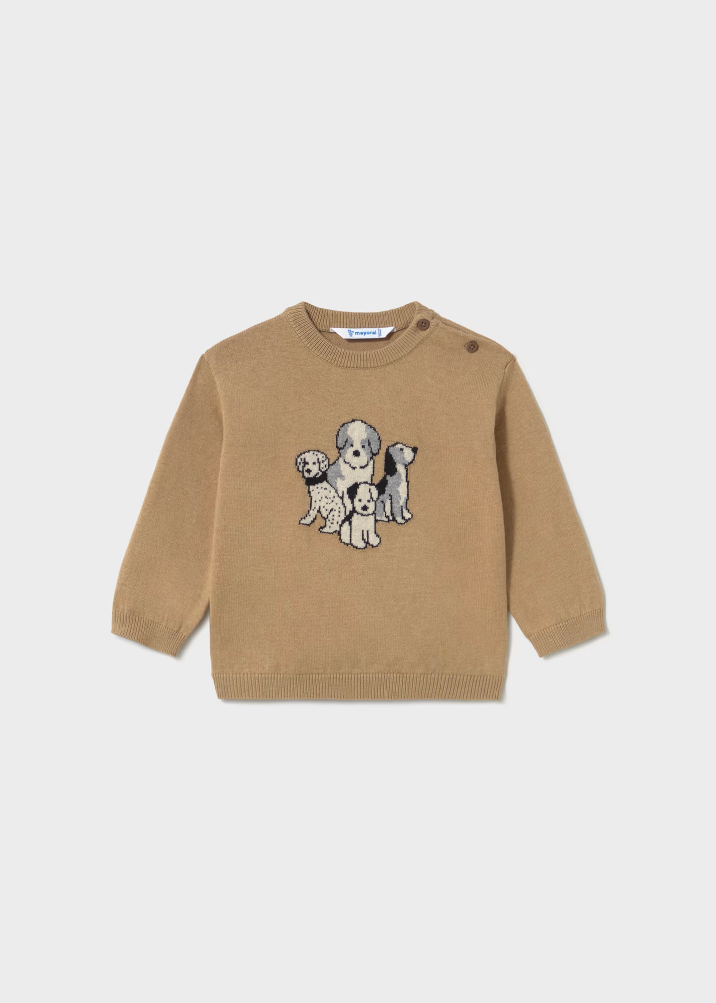Baby Animal Intarsia Sweater - Puppies