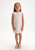 Girl Striped Dress - Beige and Cream