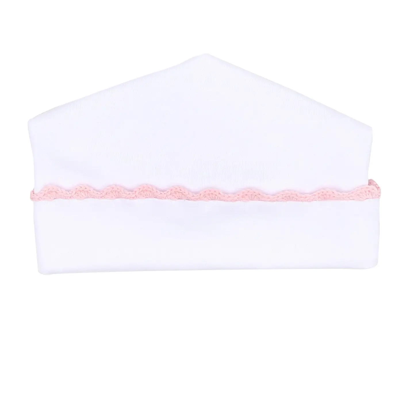 Baby Joy Pink Crochet Trim Hat