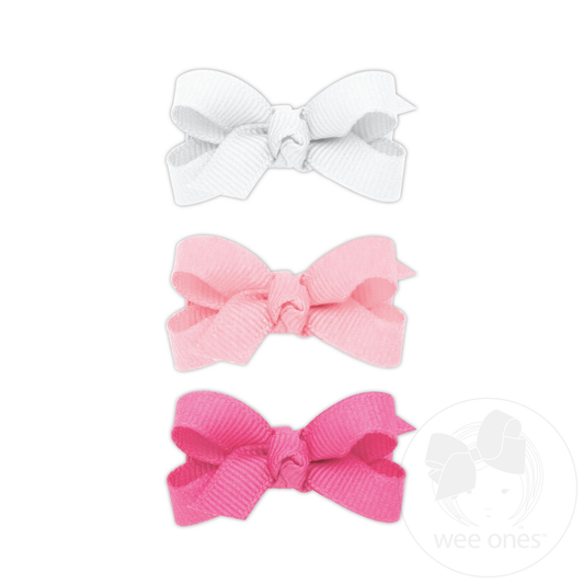 NEW MULTIPACK! Baby Grosgrain Bows Knot Wrap - White and Pink