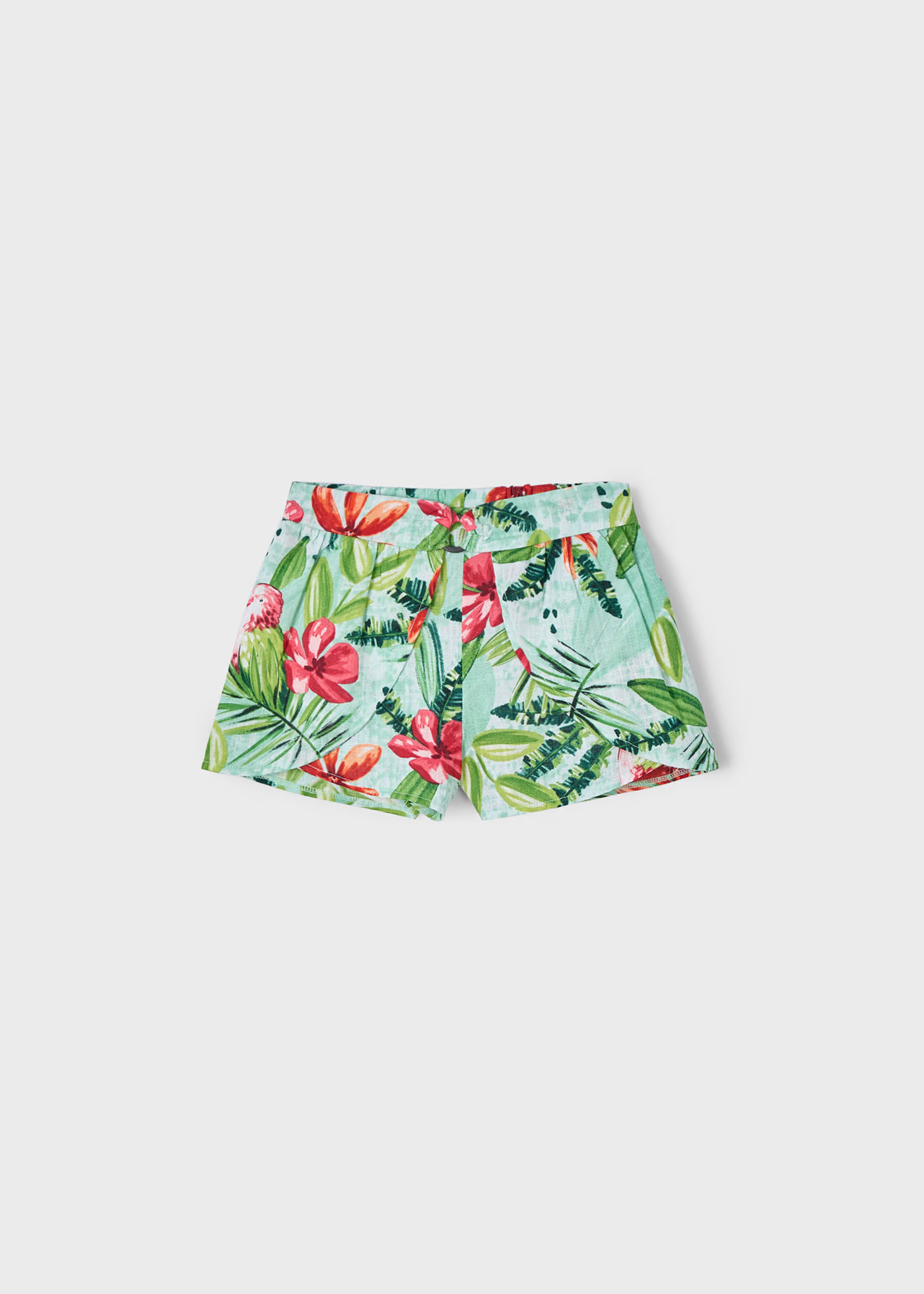 Girl Tropical Print Skort - Water