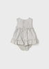 Newborn Striped Dress with Bloomers - Neutral