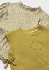 Baby Dress with Faux Knit Vest - Light Olive