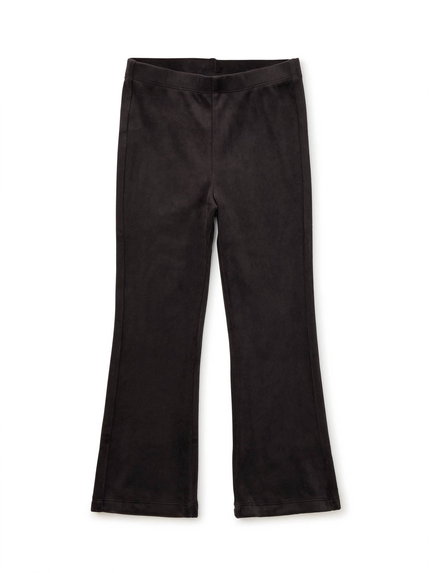 Velour Ruffle Flare Pants - Jet Black