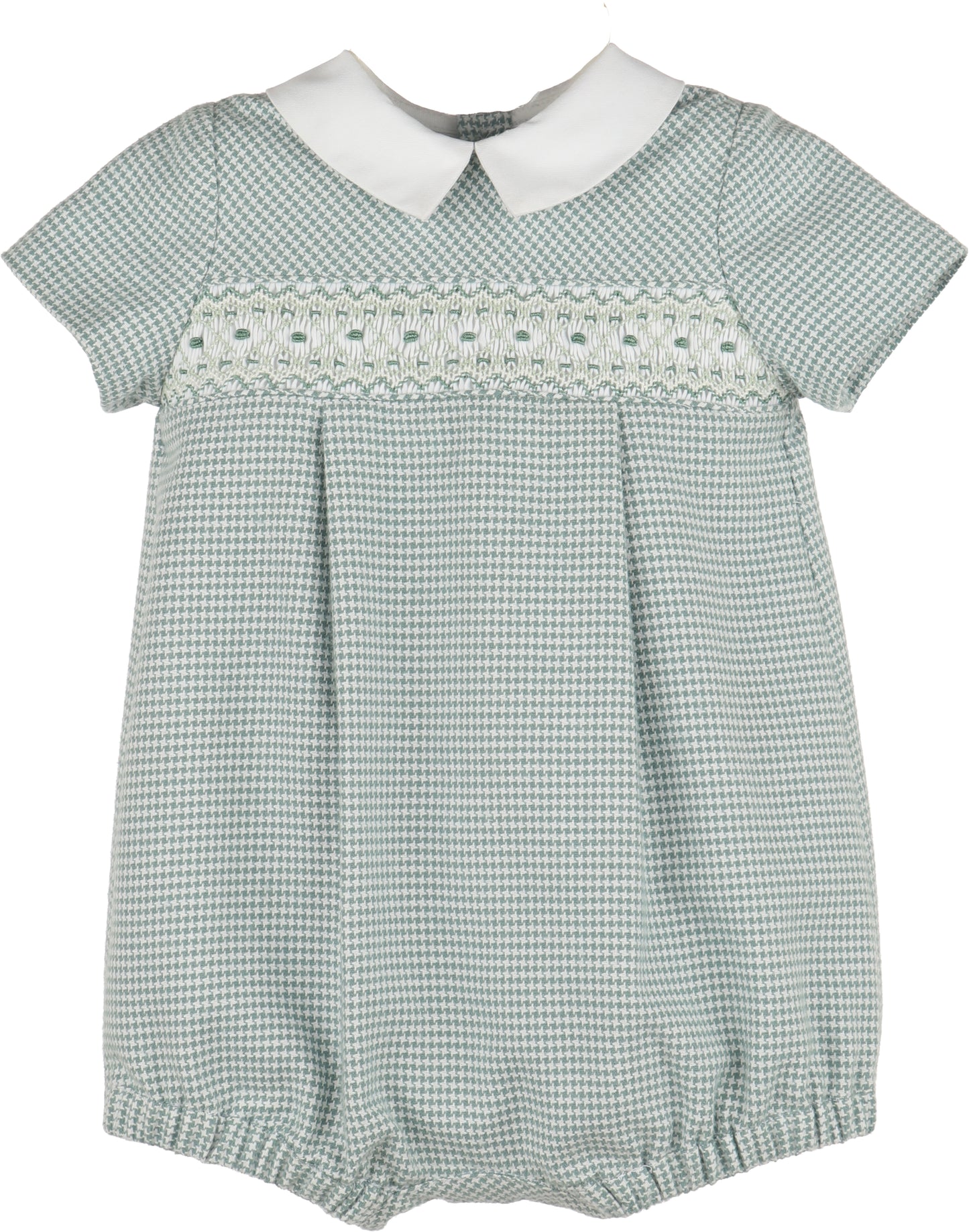 Checks Smock Boy Bubble - Green