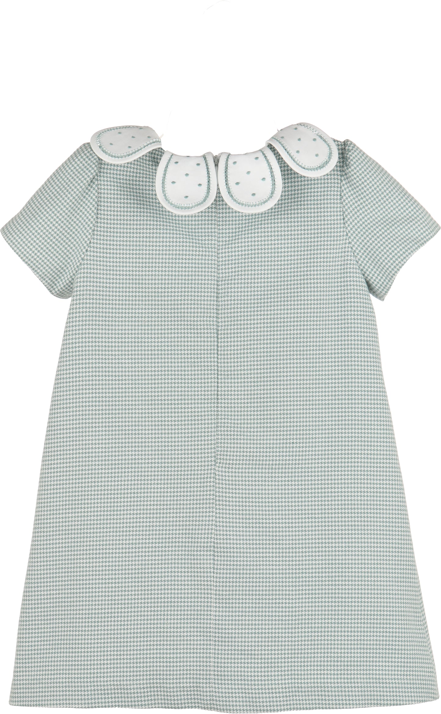 Checks Petal Collar Dress - Green