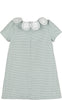 Checks Petal Collar Dress - Green