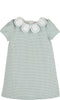 Checks Petal Collar Dress - Green