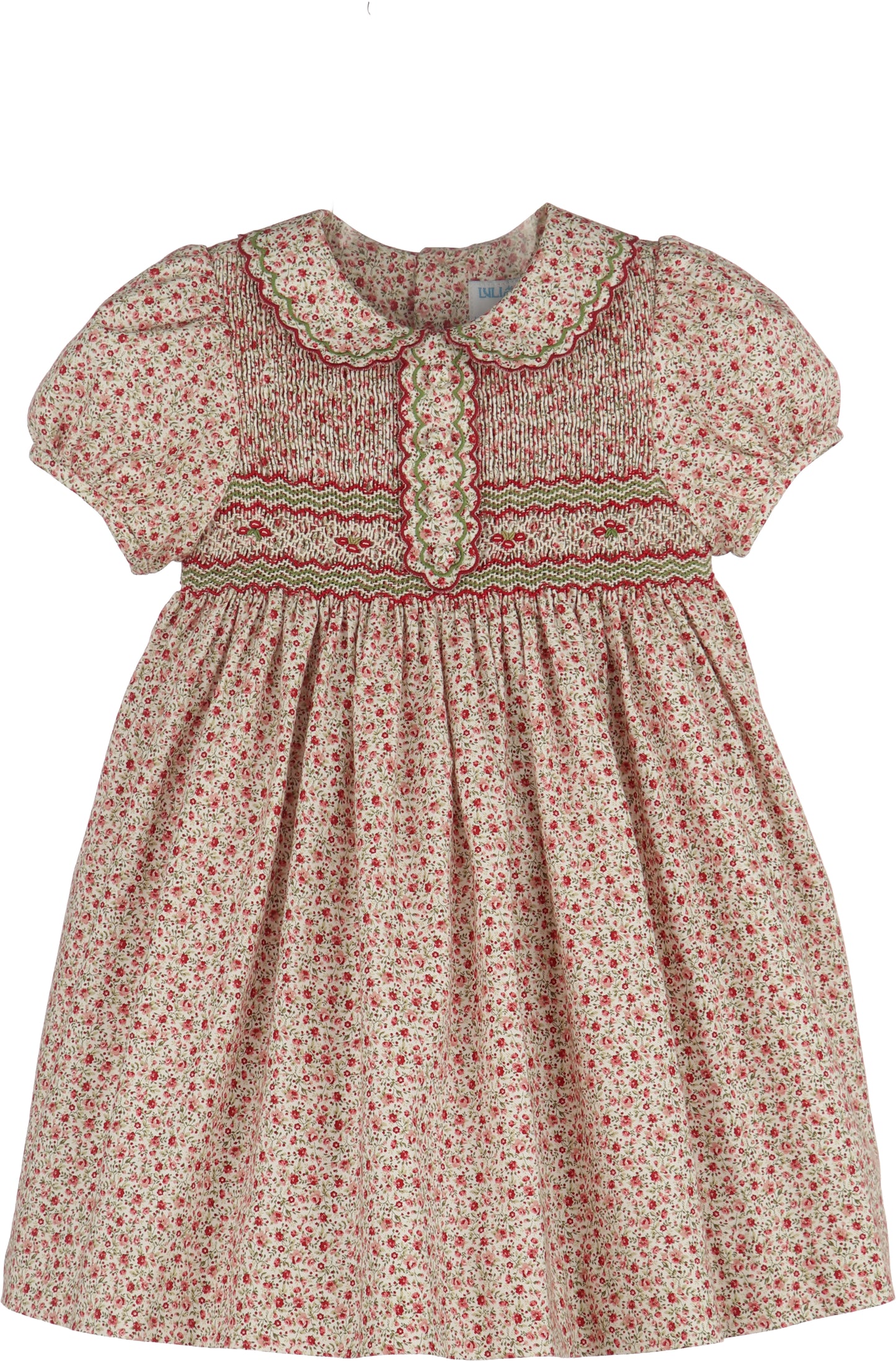 Mulberry Floral Smock Dress - Red
