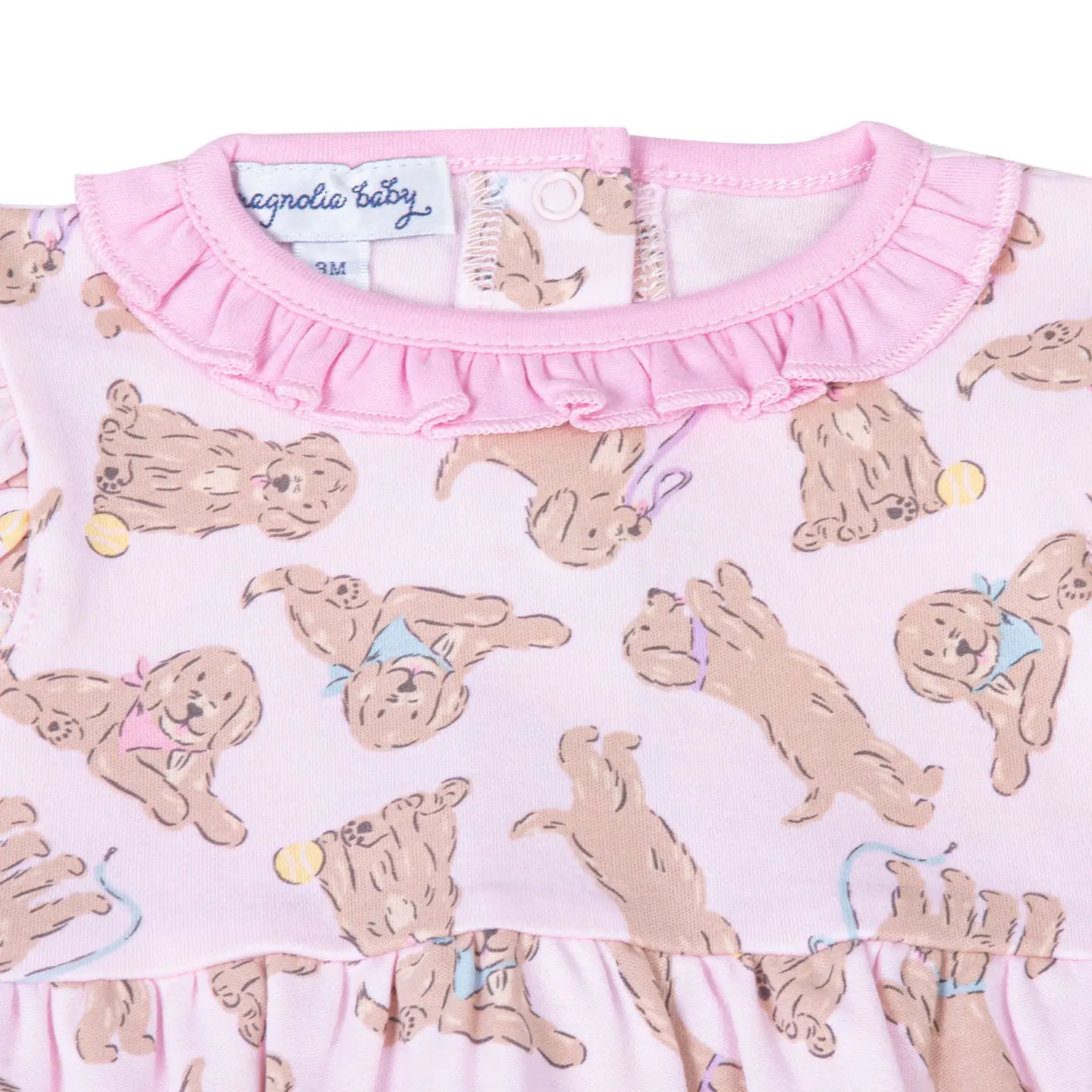 Golden Pup Flutters Dress Set