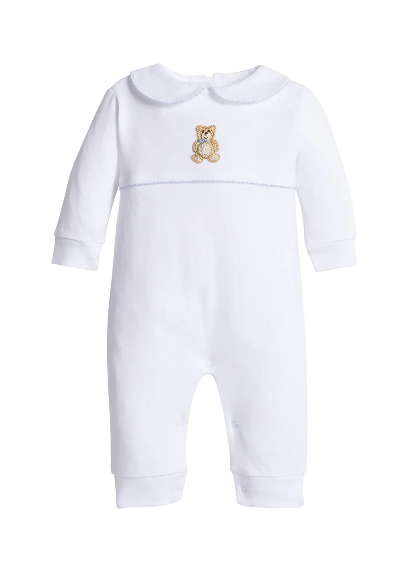 Crochet Playsuit - Blue Teddy Bear