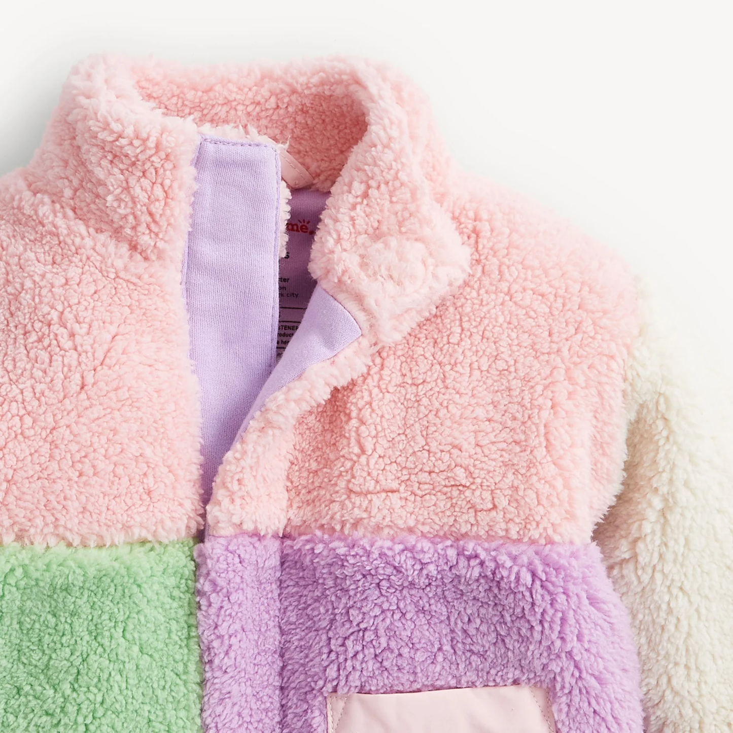 Magnetic Sherpa Jacket - Pink Color Block