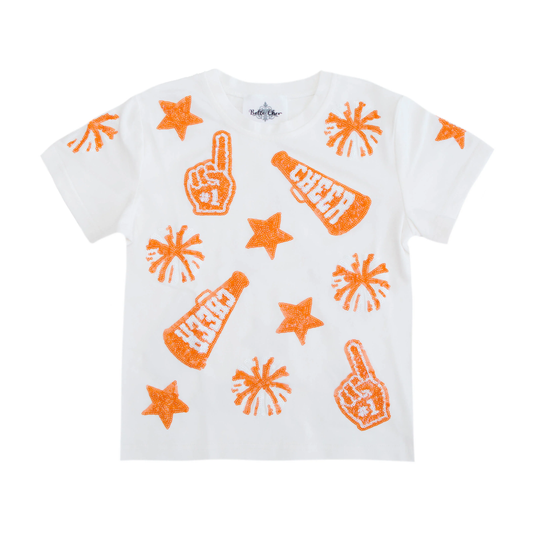 Orange and White Cheer Shirt