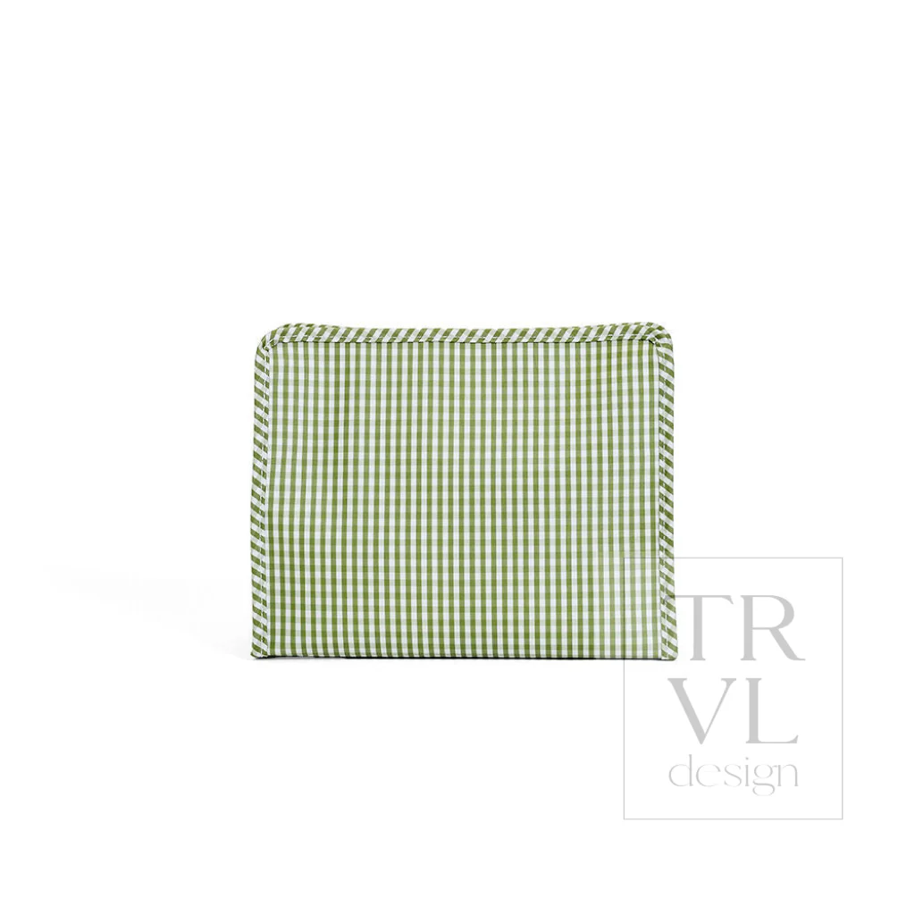 Roadie Medium Zip Pouch - Gingham Moss