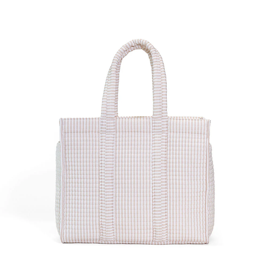 Quilted Go Go Tote - Pimlico Stripe Sand