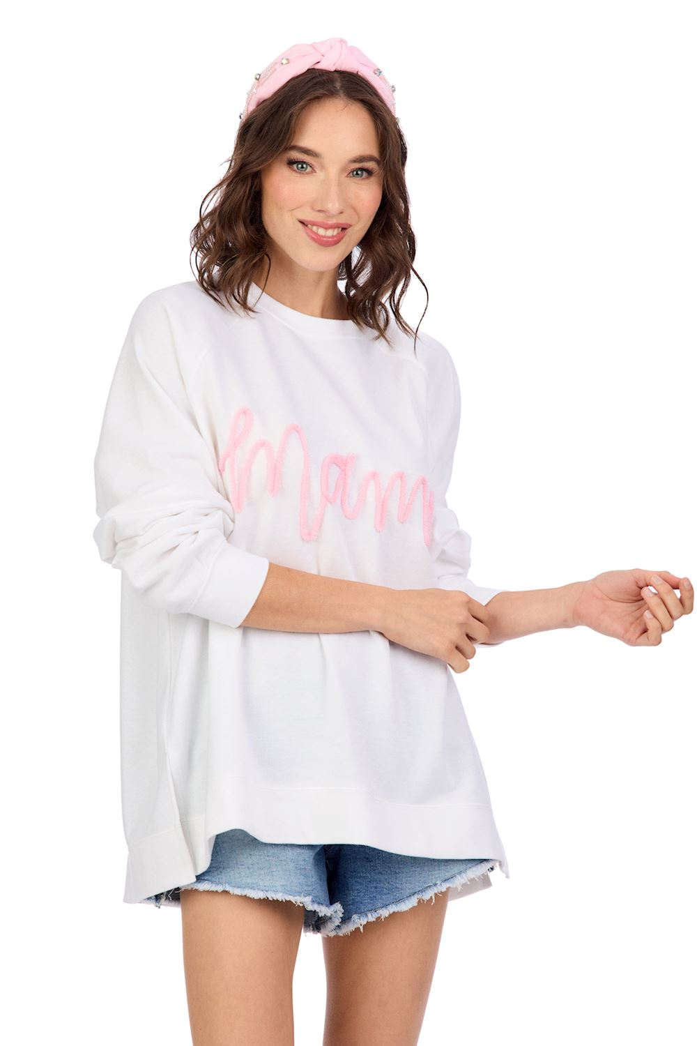 Mama Sparkle Sweatshirt in Pink