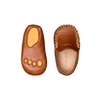 Baby Moccasins - Natural Leather
