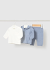 Newborn Boy 3-Piece Set - Sky
