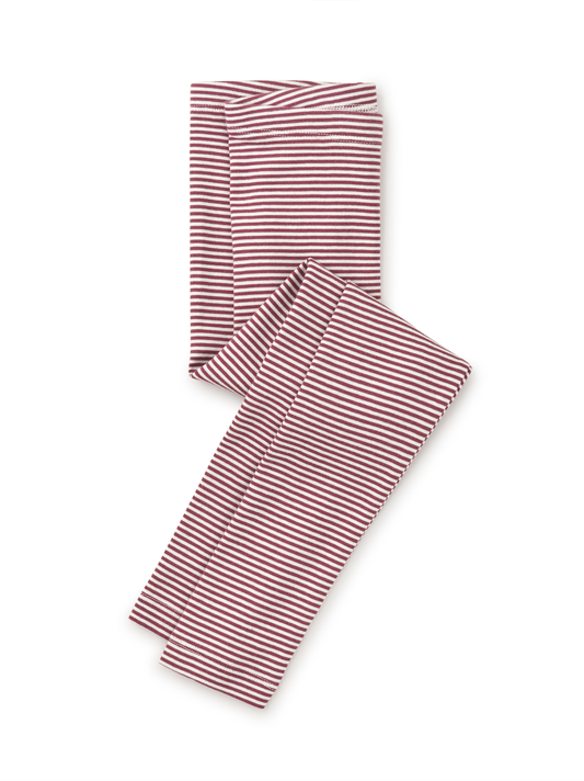 Striped Leggings - Cassis