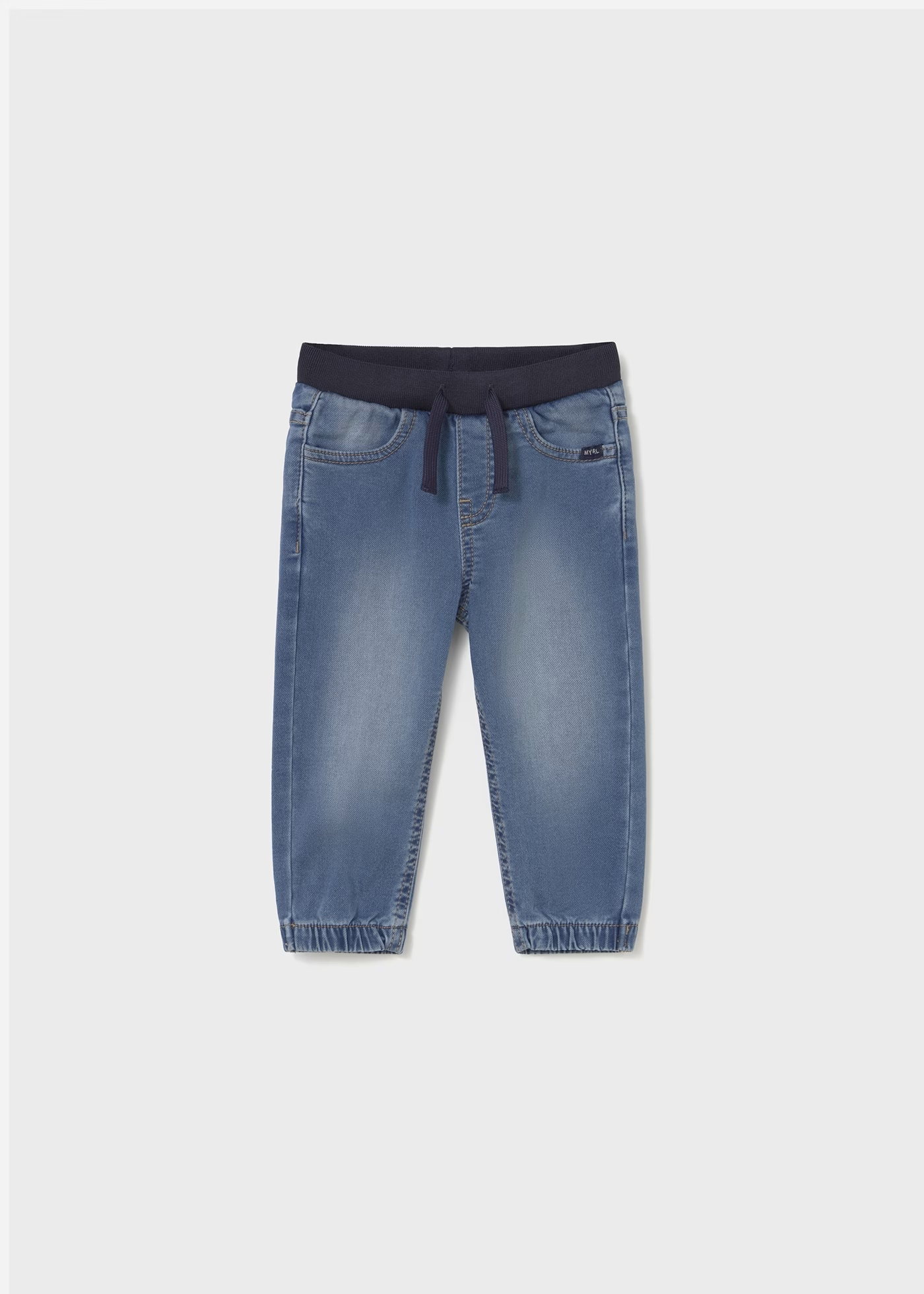 Baby Denim Jogger Pants - Medium Denim