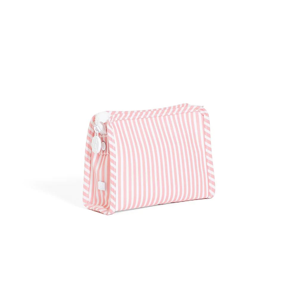 Roadie Small Zip Pouch - Pimlico Stripe Dusty Rose