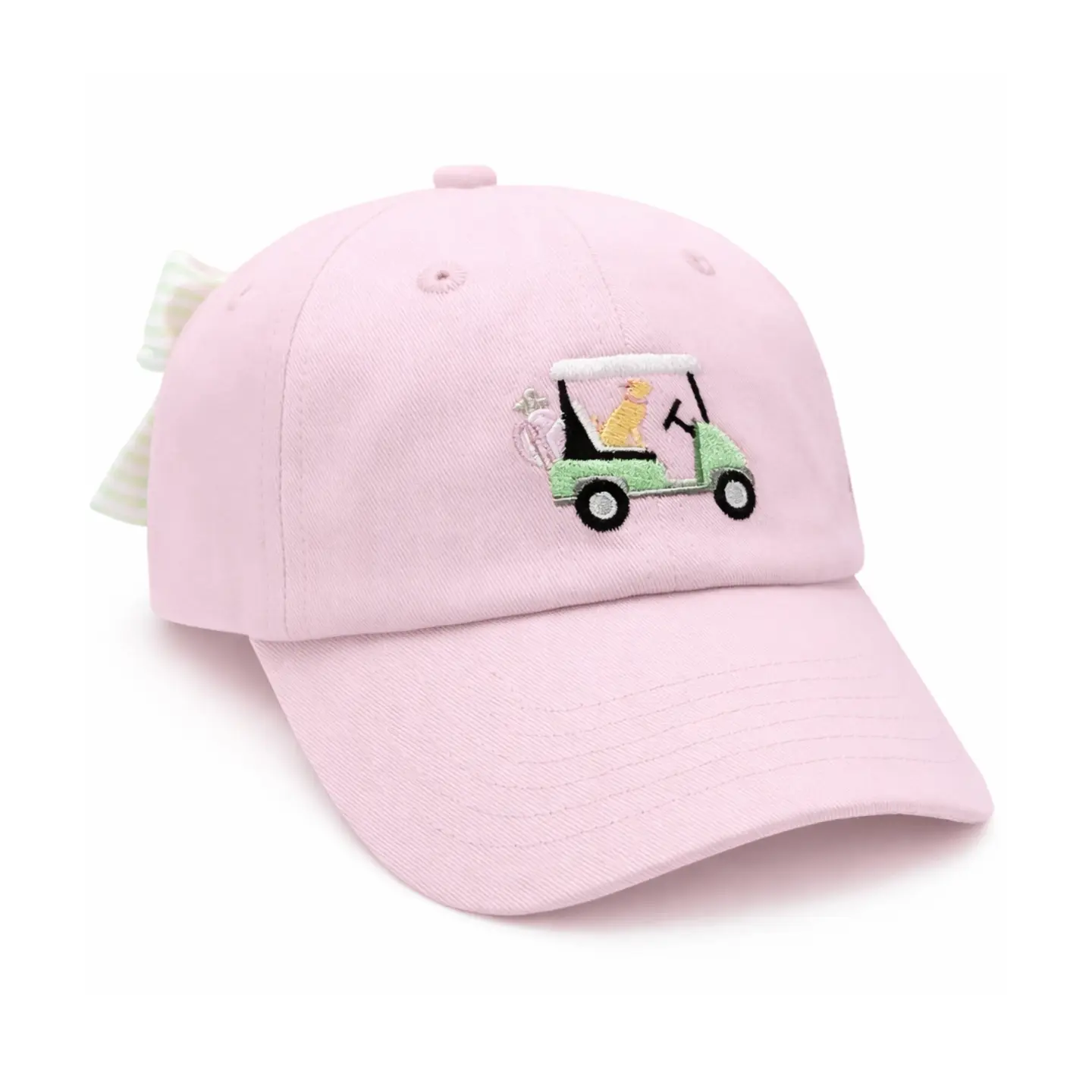 Dog Golf Cart Bow Baseball Hat