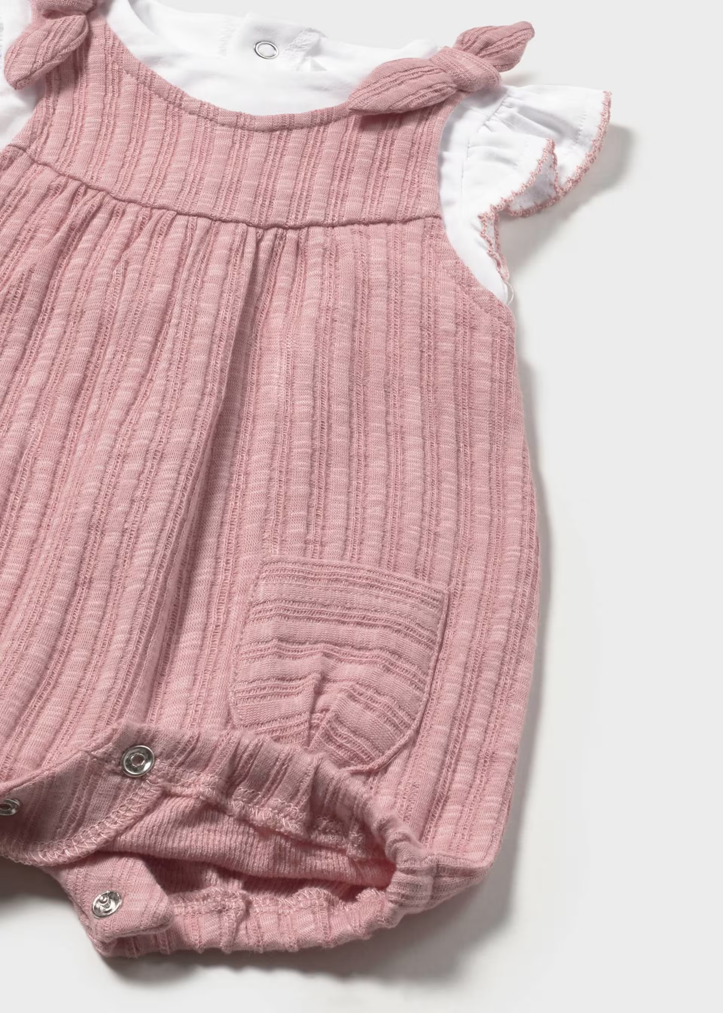 Dungaree and T-shirt Set - Rose