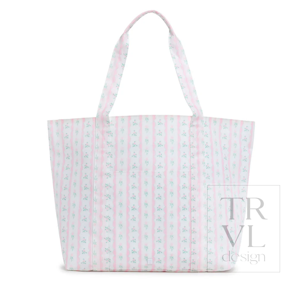 Jumbo Tote - X-Large Tote Ribbon Floral Pink