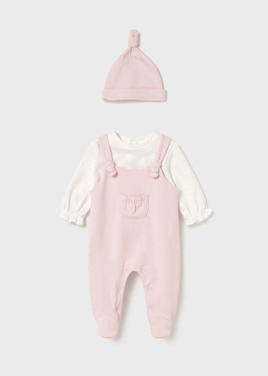 Newborn Girl One Piece with Hat