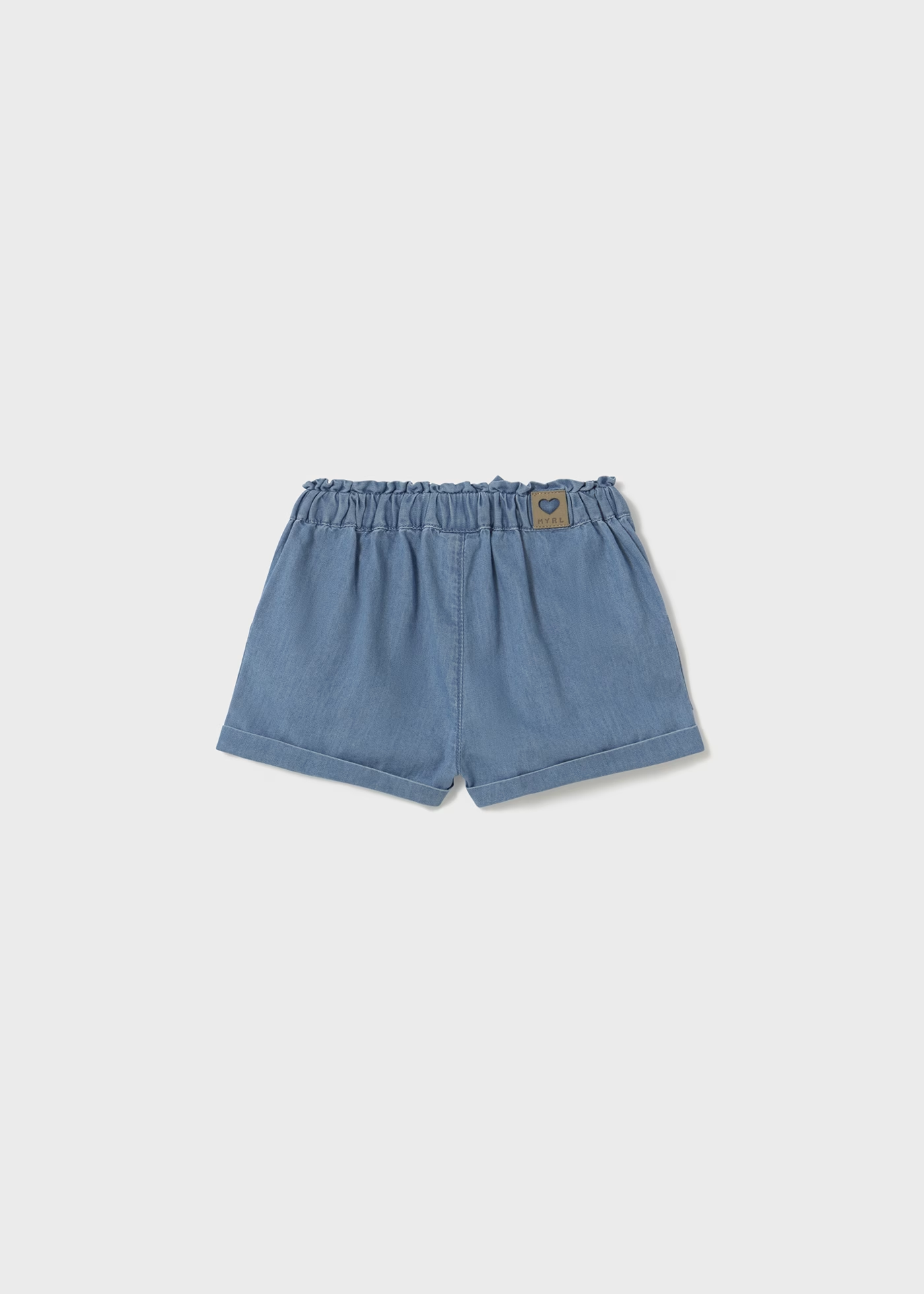 Baby Shorts with Bow - Light Denim