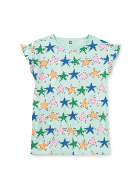 Flutter Sleeve Shift Dress - Starfish