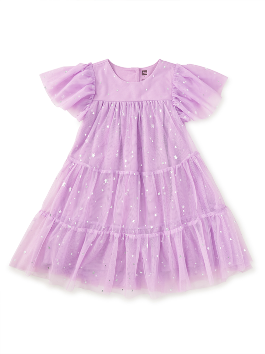 Tiered Tulle Sparkle Dress - Shimmer Sky