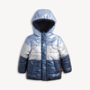 Midweight Magnetic Puffer - Blue Color Block Metallic