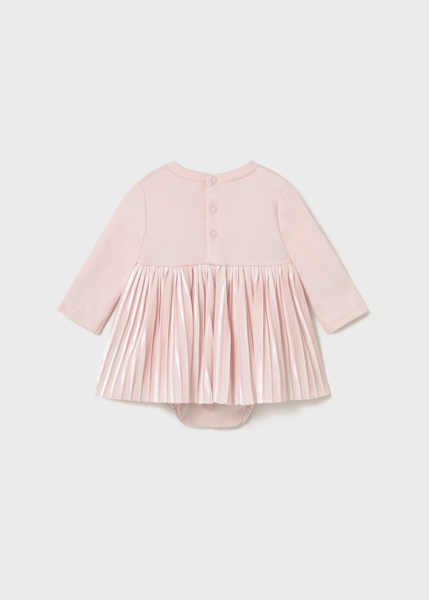 Newborn Girl Gathered Dress - Pink