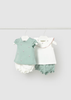 Newborn Girl 4-Piece Set - Aqua