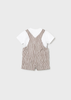 Boy Dungaree and T-shirt Set - Cocoa
