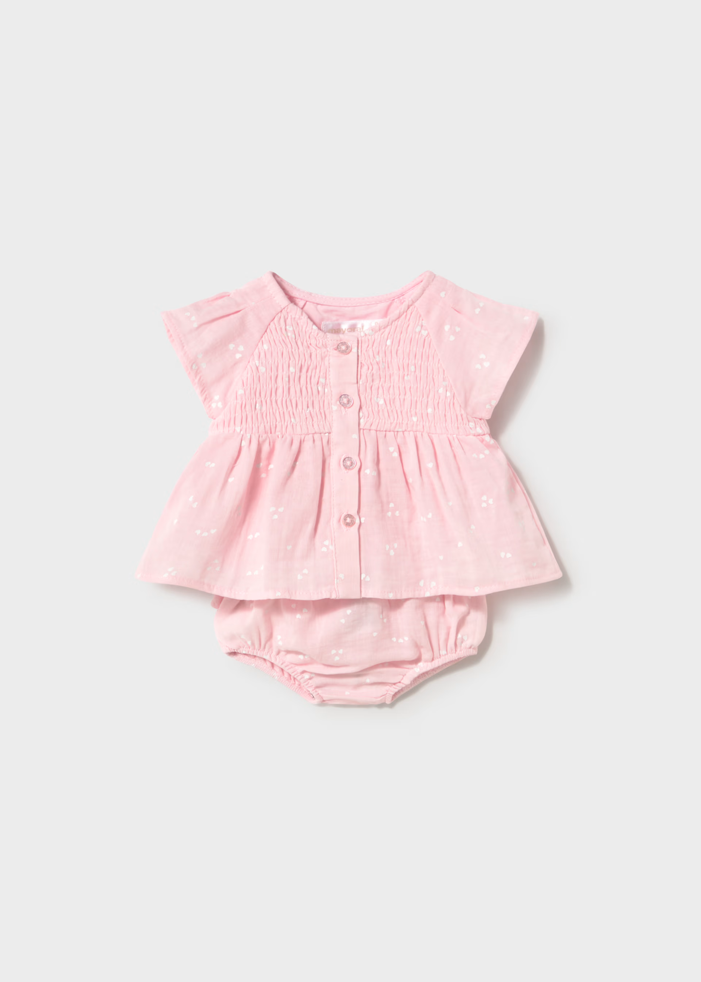 Newborn Girl Bloomers and Blouse Set - Pink