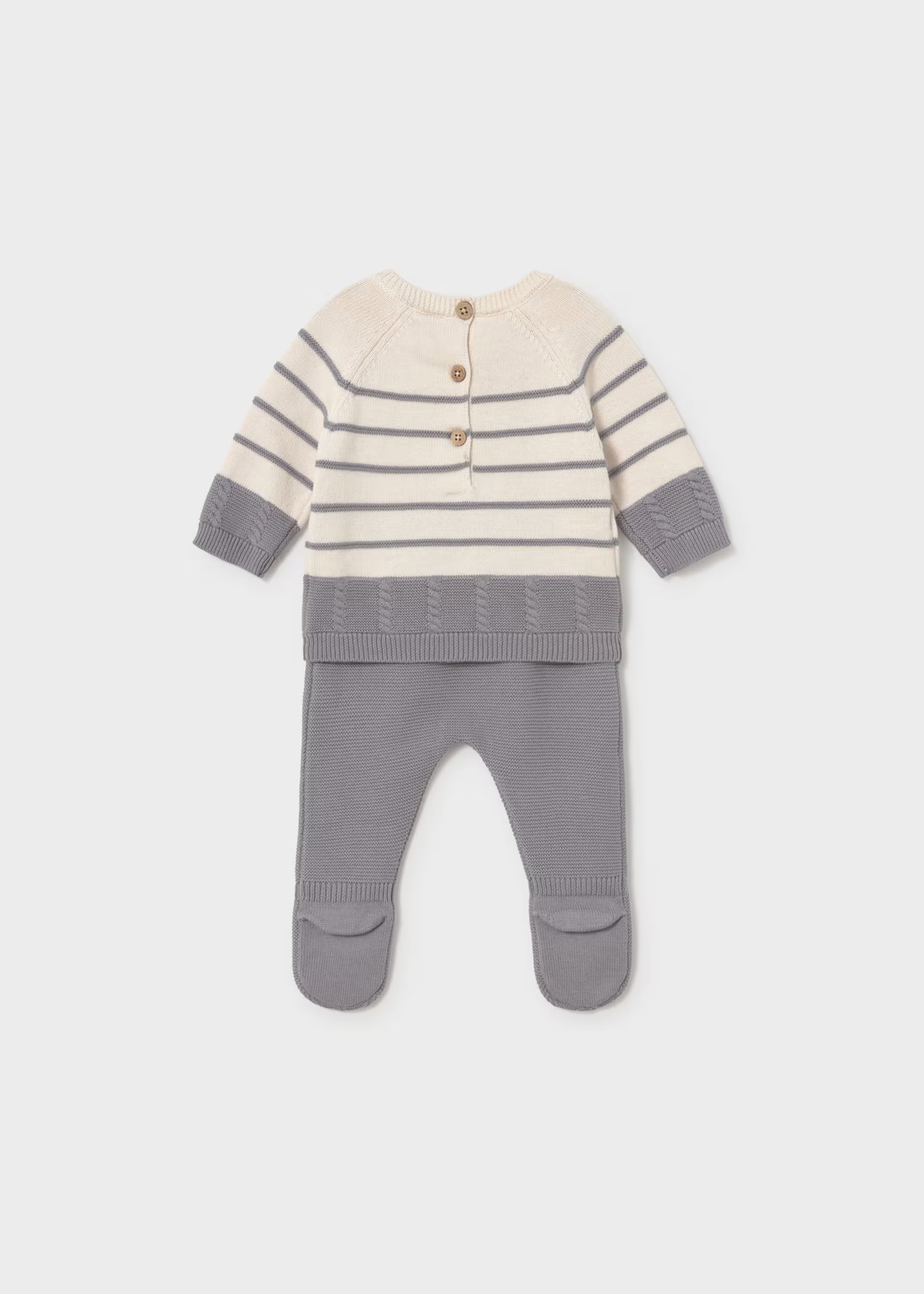 Newborn Boy Pants and Sweater Set - Ash