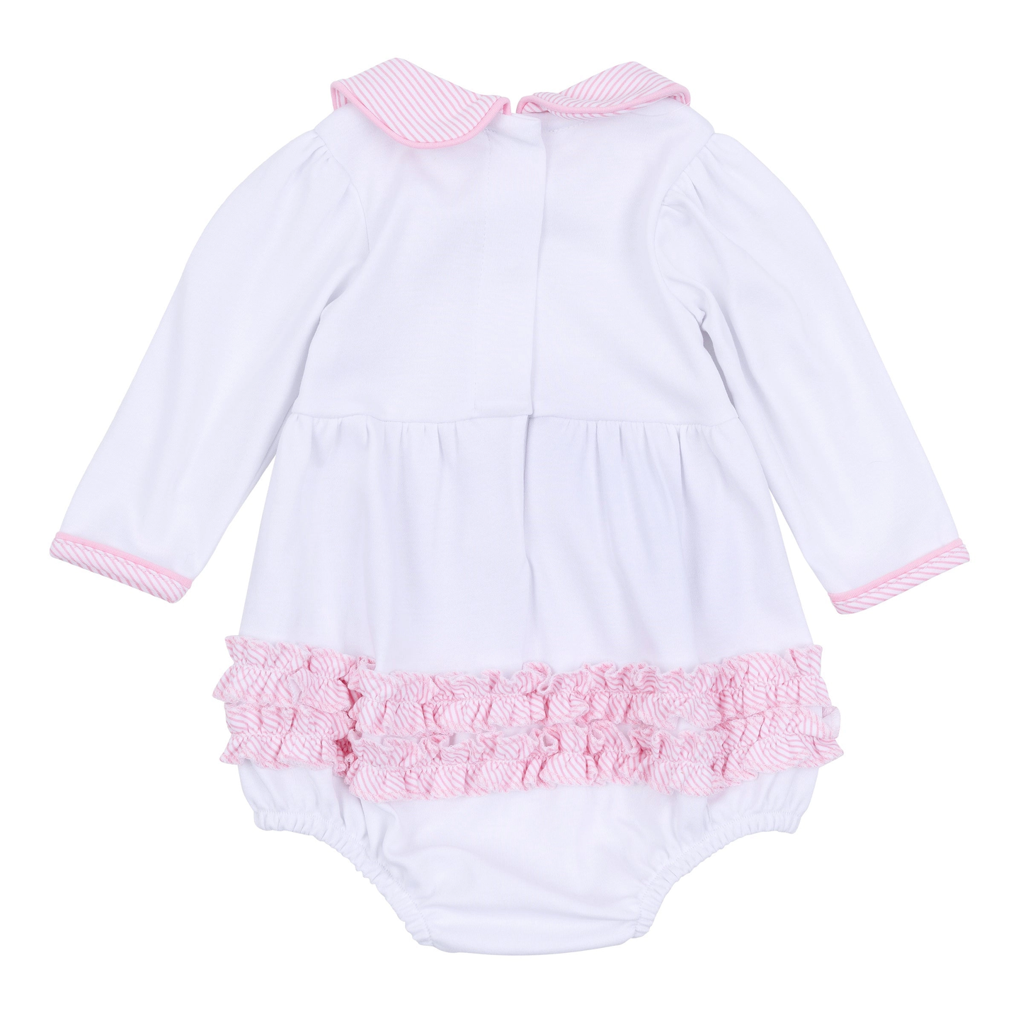 Santa Baby Embroidered Ruffle Long Sleeve Bubble