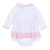 Santa Baby Embroidered Ruffle Long Sleeve Bubble