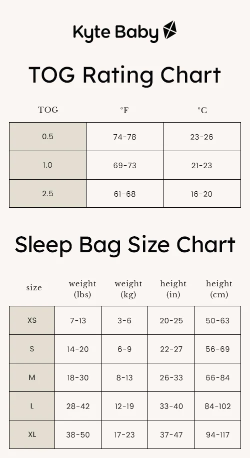 Kyte Sleep Bag in Bow 0.5 TOG