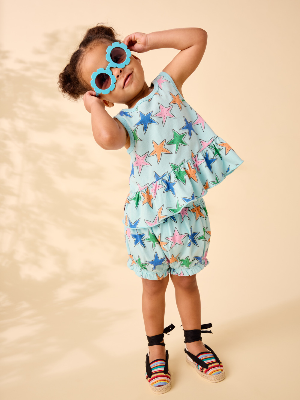 Tank Ruffle Baby Set - Starfish