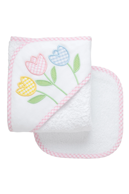 Tulip Baby Hooded Towel & Washcloth Set